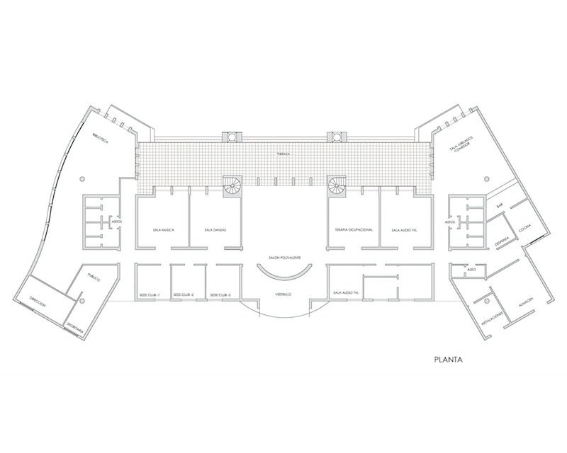 Centro Social de Iruna de Oca (Alava) 1986 plano planta Arquitecto Vitoria Gasteiz