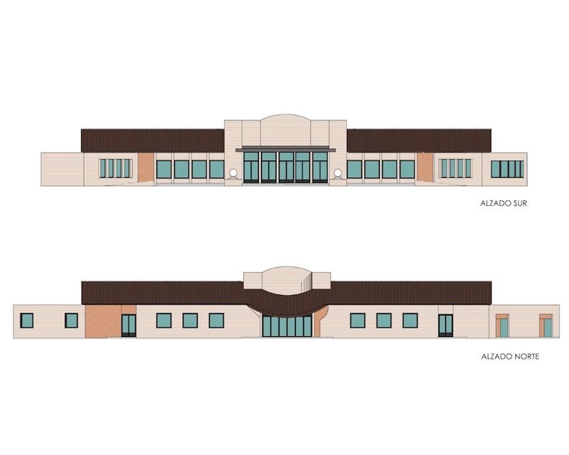 Centro Social de Iruna de Oca (Alava) 1986 plano alzado Arquitecto Vitoria Gasteiz