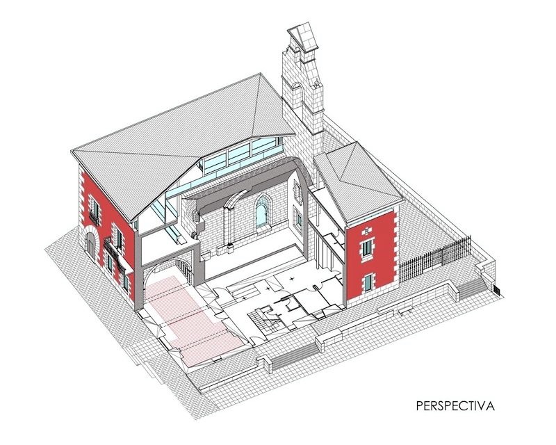 Casa Consistorial Agurain-Salvatierra (Alava) 2005 perspectiva Arquitecto Vitoria Gasteiz