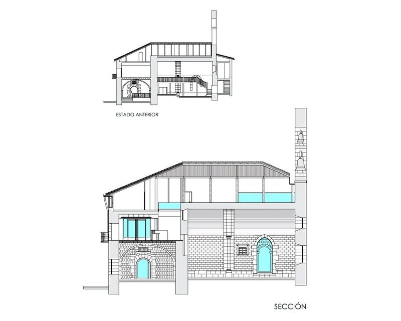 Casa Consistorial Agurain-Salvatierra (Alava) 2005 plano seccion Arquitecto Vitoria Gasteiz