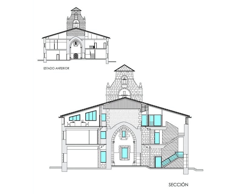 Casa Consistorial Agurain-Salvatierra (Alava) 2005 plano seccion Arquitecto Vitoria Gasteiz