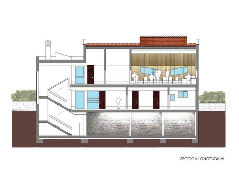 Escuela de Musica Agurain-Salvatierra (Alava) 2009 plano seccion Arquitecto Vitoria Gasteiz