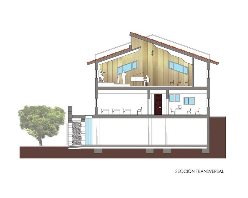 Escuela de Musica Agurain-Salvatierra (Alava) 2009 plano seccion Arquitecto Vitoria Gasteiz