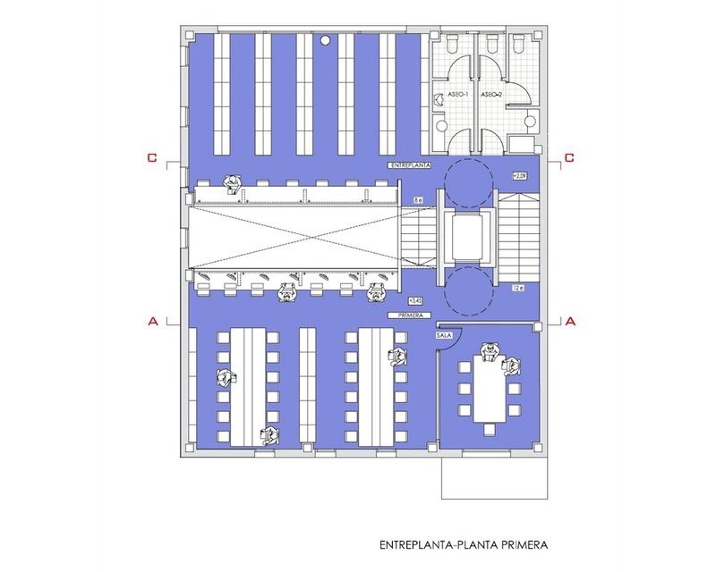 Biblioteca Municipal Agurain-Salvatierra (Alava) 2011 plano planta Arquitecto Vitoria Gasteiz