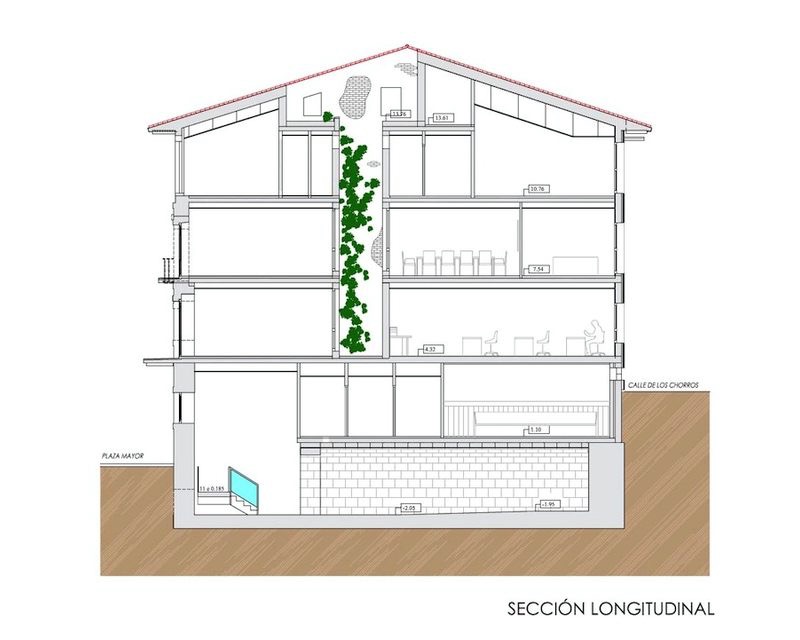 Casa Consistorial Oyon/Oion (Alava) 2011 plano seccion Arquitecto Vitoria Gasteiz