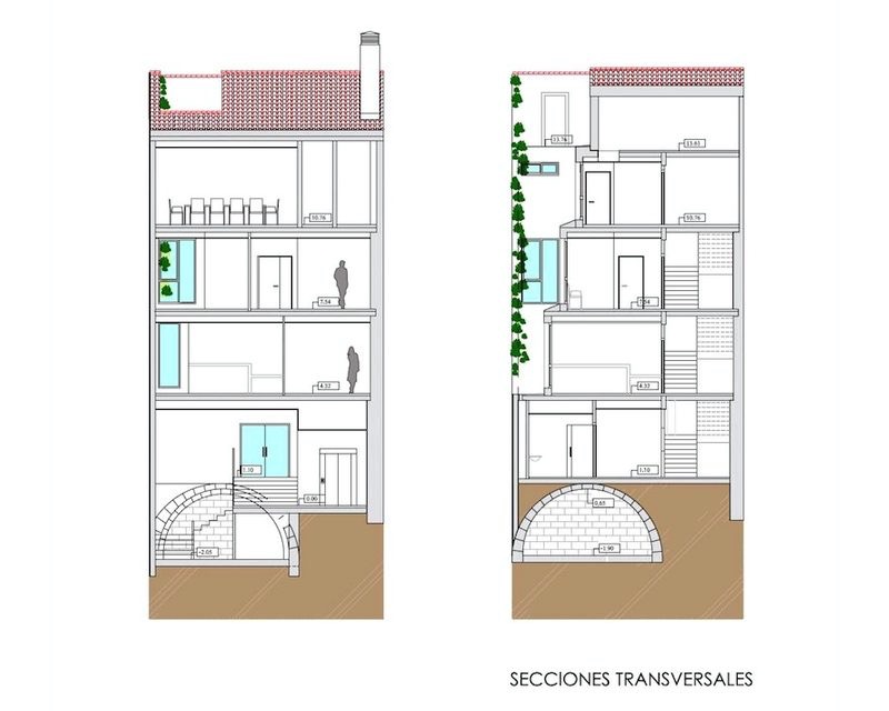 Casa Consistorial Oyon/Oion (Alava) 2011 plano seccion Arquitecto Vitoria Gasteiz