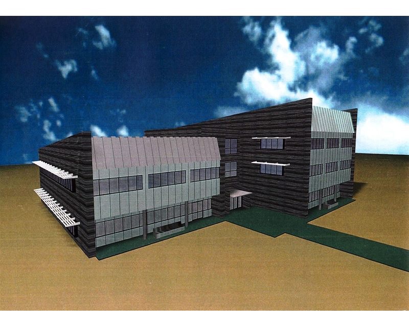 Edificio Parque Tecnologico Alava Minano (Alava) 1995 perspectiva Arquitecto Vitoria Gasteiz