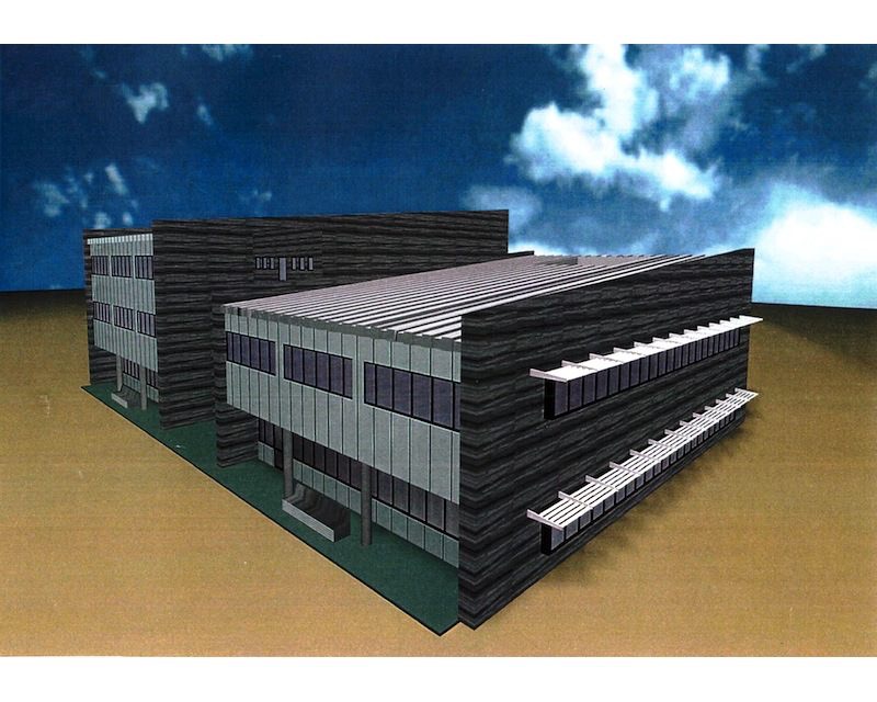 Edificio Parque Tecnologico Alava Minano (Alava) 1995 perspectiva Arquitecto Vitoria Gasteiz