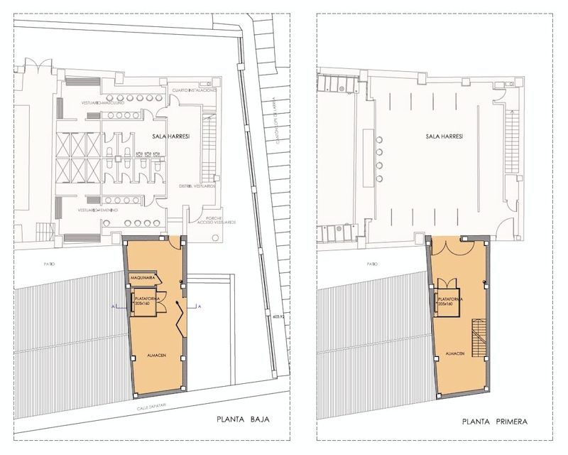 Ampliacion Multiusos Harresi en Agurain/Salvatierra (Alava) 2003 plantas Arquitecto Vitoria Gasteiz