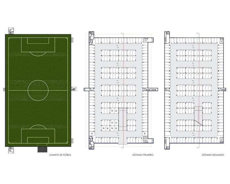 Parking Aranbizkarra Vitoria-Gasteiz (Alava) 2003 plano planta Arquitecto Vitoria Gasteiz