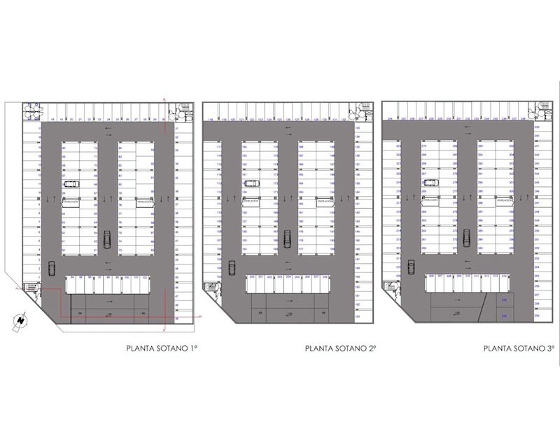Parking Sansomendi Vitoria-Gasteiz (Alava) 2003 plano planta Arquitecto Vitoria Gasteiz