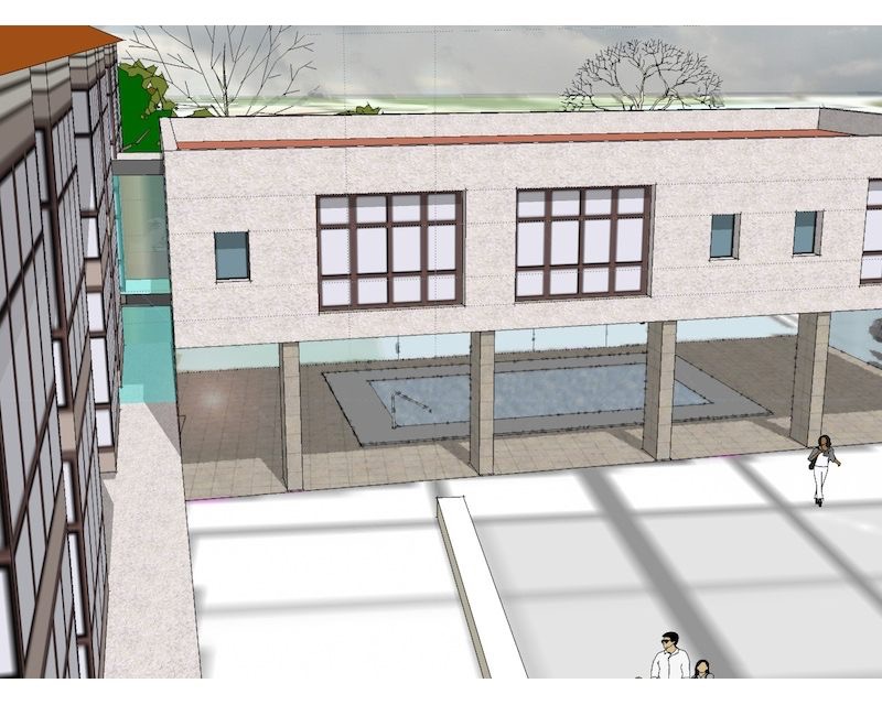 Concurso remodelacion Parador de Turismo Argomaniz Vitoria-Gasteiz (Alava) 2005 perspectiva exterior Arquitecto Vitoria Gasteiz