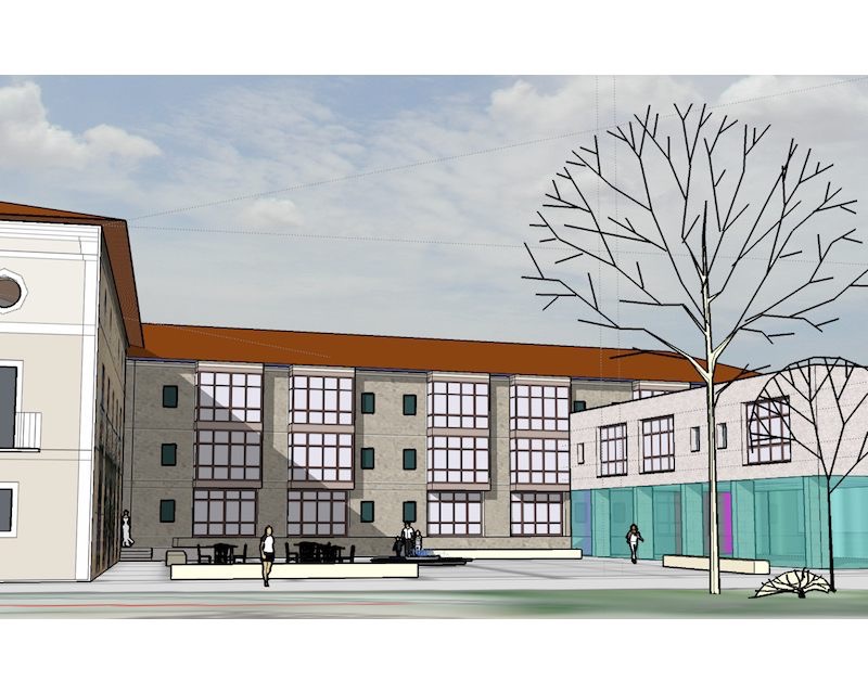 Concurso remodelacion Parador de Turismo Argomaniz Vitoria-Gasteiz (Alava) 2005 perspectiva exterior Arquitecto Vitoria Gasteiz