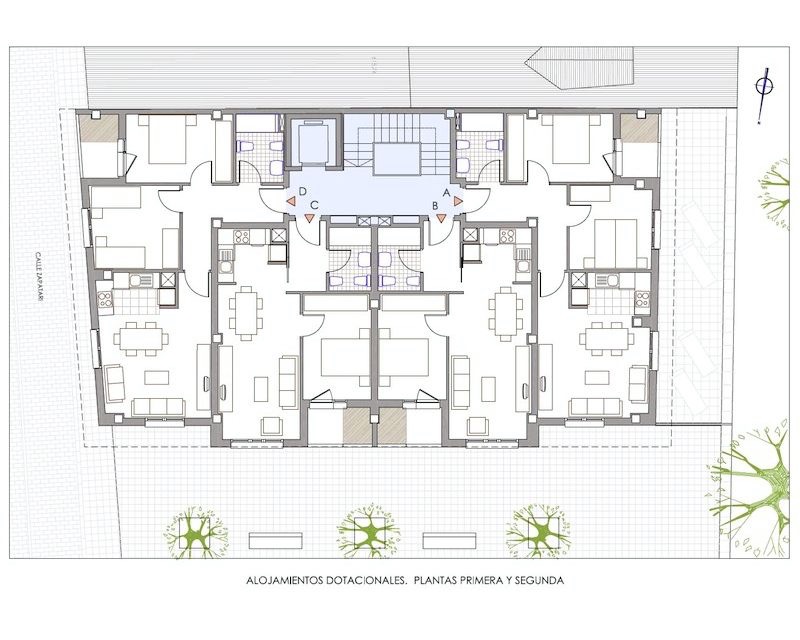8 Alojamientos Dotacionales Agurain/Salvatierra (Alava) 2008 planta Arquitecto Vitoria Gasteiz