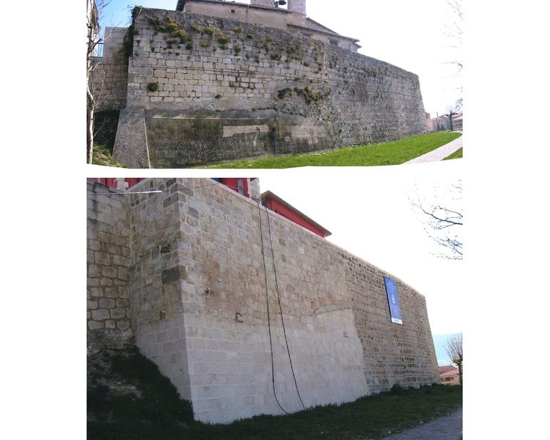 Restauracion Rehabilitacion Lienzo de Muralla en Agurain/Salvatierra (Alava) 2005 imagen exterior Arquitecto Vitoria Gastei