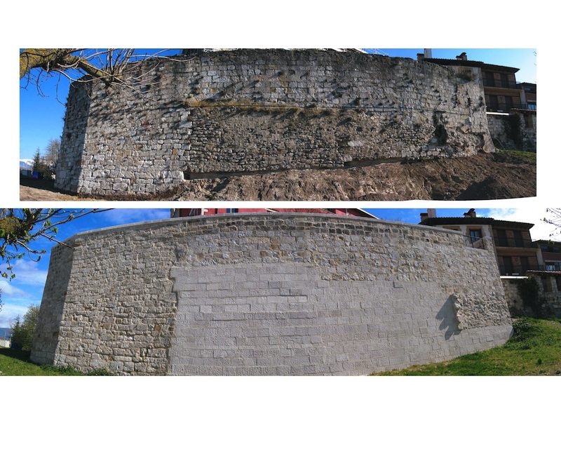 Restauracion Rehabilitacion Lienzo de Muralla en Agurain/Salvatierra (Alava) 2005 imagen exterior Arquitecto Vitoria Gastei
