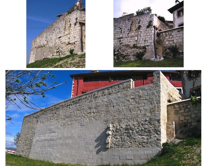 Restauracion Rehabilitacion Lienzo de Muralla en Agurain/Salvatierra (Alava) 2005 imagen exterior Arquitecto Vitoria Gastei