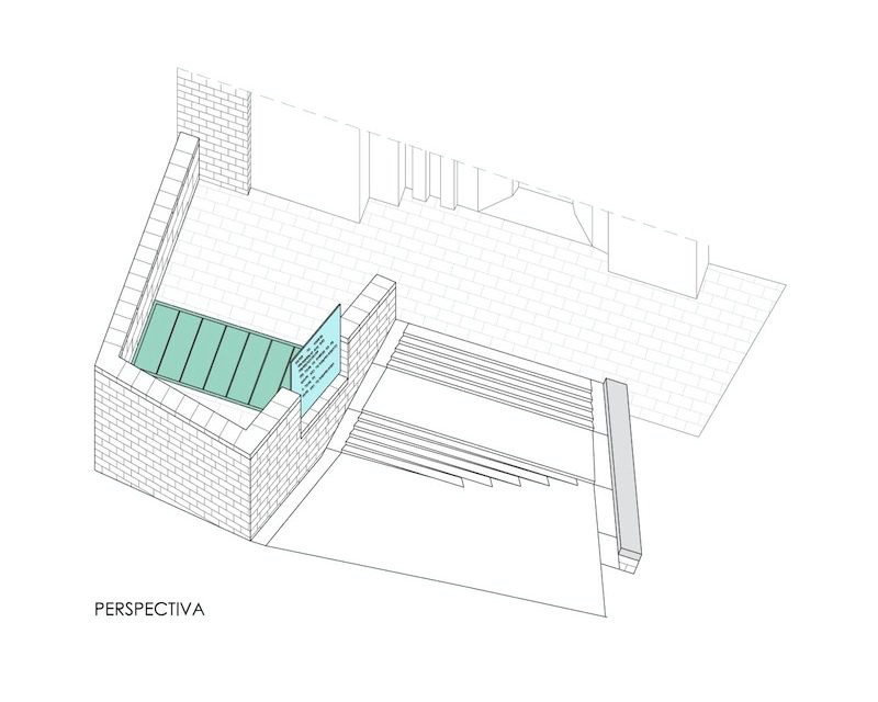 Restauracion Rehabilitacion Lienzo de Muralla en Agurain/Salvatierra (Alava) 2009 perspectiva Arquitecto Vitoria Gasteiz