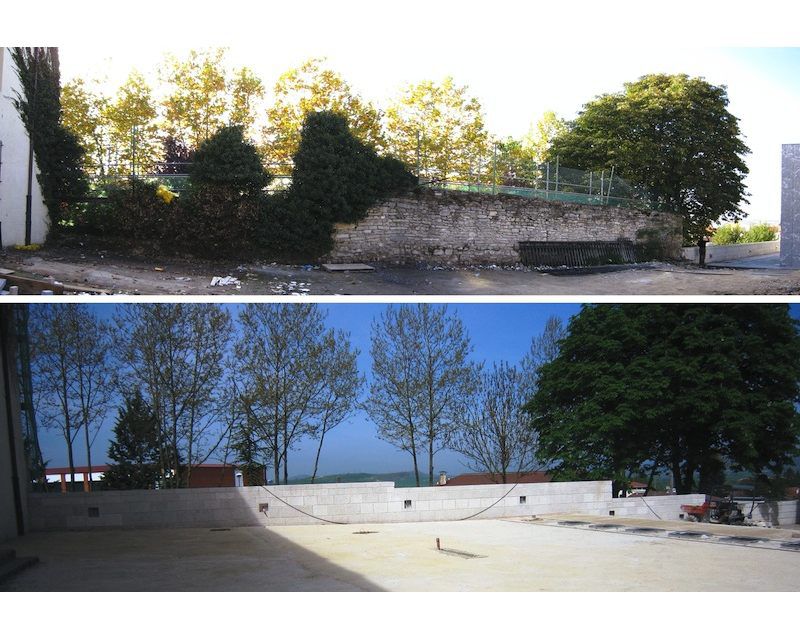 Restauracion Rehabilitacion Lienzo de Muralla en Agurain/Salvatierra (Alava) 2010 imagen exterior Arquitecto Vitoria Gasteiz