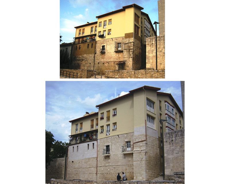 Restauracion Rehabilitacion Lienzo de Muralla en Agurain/Salvatierra (Alava) 2010 imagen exterior Arquitecto Vitoria Gasteiz