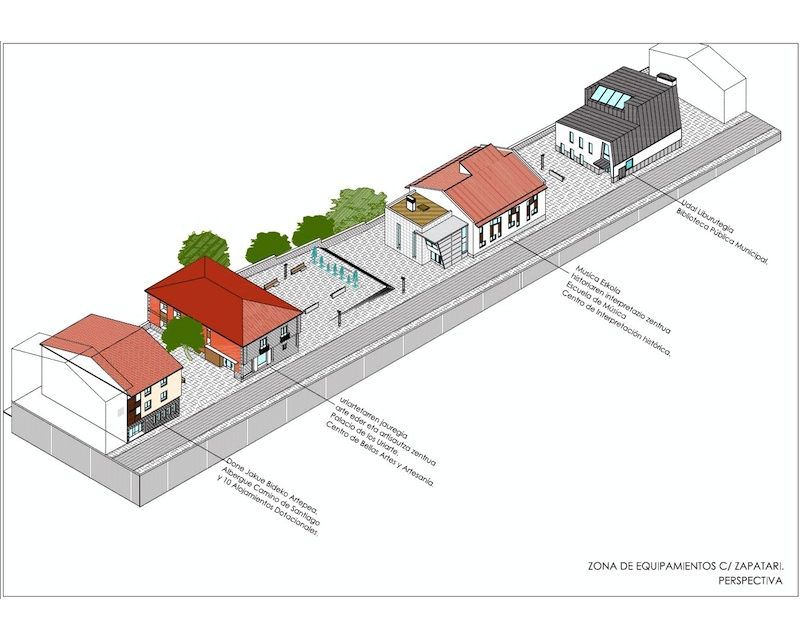 Restauracion Rehabilitacion Lienzo de Muralla en Agurain/Salvatierra (Alava) 2010 perspectiva Arquitecto Vitoria Gasteiz