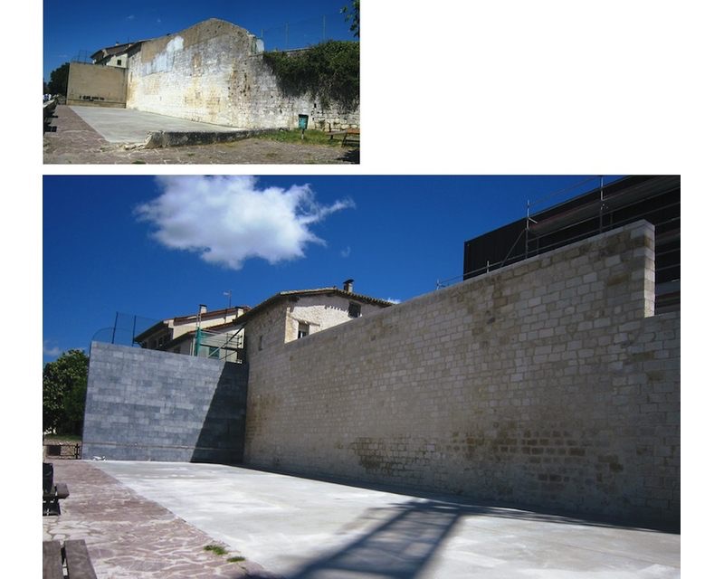Restauracion Rehabilitacion Lienzo de Muralla en Agurain/Salvatierra (Alava) 2010 imagen exterior Arquitecto Vitoria Gasteiz
