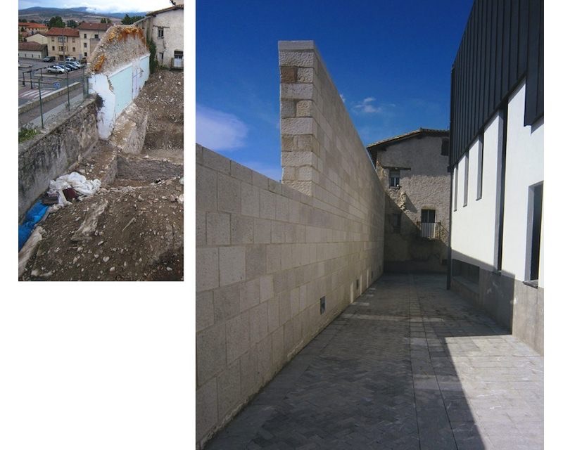 Restauracion Rehabilitacion Lienzo de Muralla en Agurain/Salvatierra (Alava) 2010 imagen exterior Arquitecto Vitoria Gasteiz