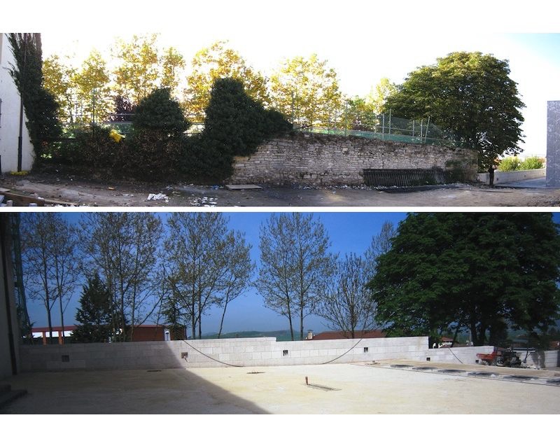 Restauracion Rehabilitacion Lienzo de Muralla en Agurain/Salvatierra (Alava) 2010 imagen exterior Arquitecto Vitoria Gasteiz
