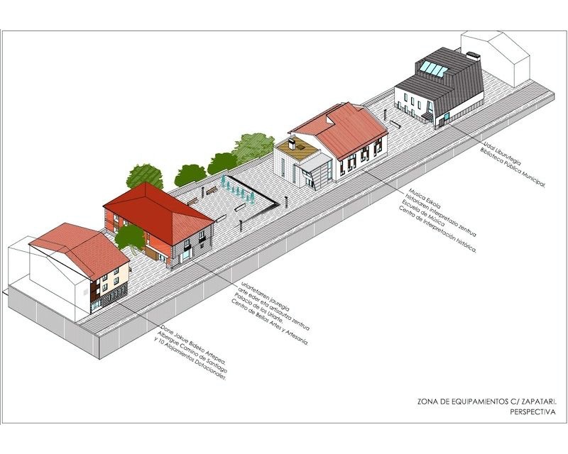 Restauracion Rehabilitacion Lienzo de Muralla en Agurain/Salvatierra (Alava) 2010 perspectiva Arquitecto Vitoria Gasteiz