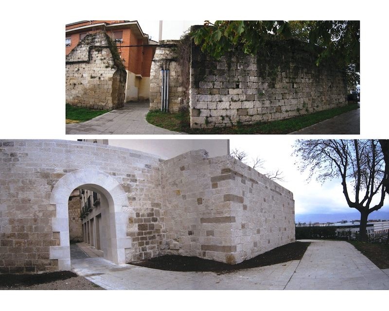 Restauracion Rehabilitacion Lienzo de Muralla en Agurain/Salvatierra (Alava) 2011 imagen exterior Arquitecto Vitoria Gasteiz
