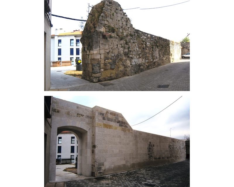 Restauracion Rehabilitacion Lienzo de Muralla en Agurain/Salvatierra (Alava) 2011 imagen exterior Arquitecto Vitoria Gasteiz