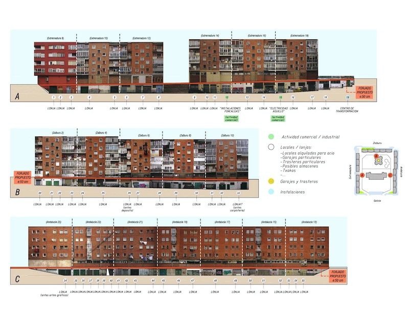 Urbanzacion Barrio de Arana en Vitoria-Gasteiz (Alava) 2011 alzados Arquitecto Vitoria Gasteiz
