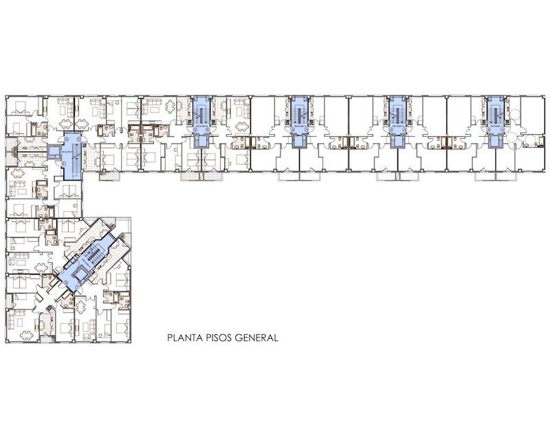 48 Viviendas vpo Vitoria/Gasteiz (Alava) 2002 plano planta Arquitecto Vitoria Gastei