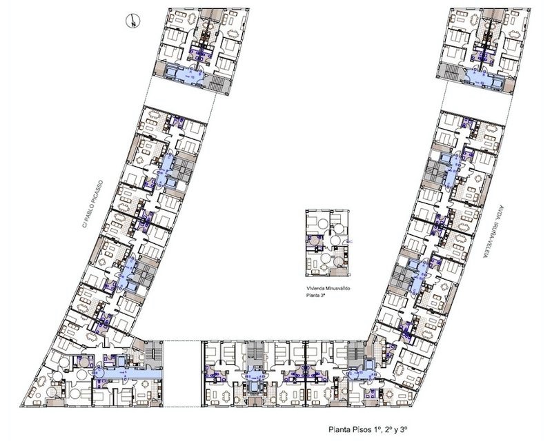 161 Viviendas vpo Vitoria/Gasteiz (Alava) 2011 plano planta Arquitecto Vitoria Gasteiz