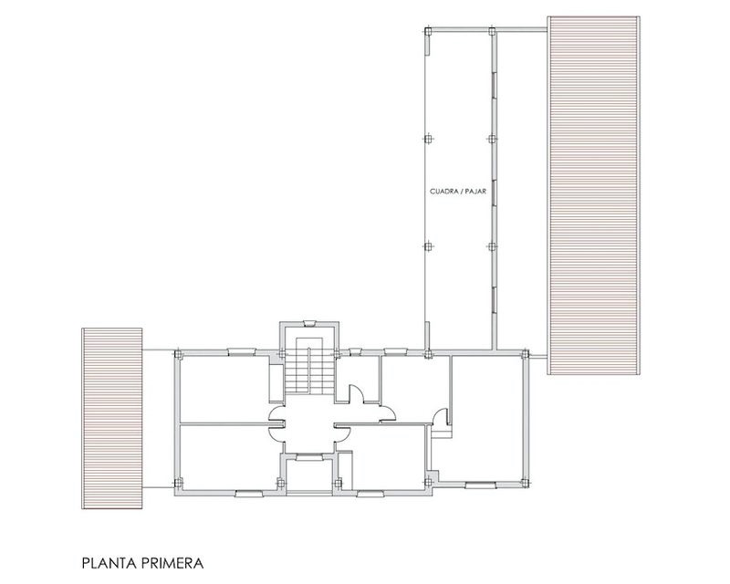 Vivienda unifamiliar en Ondategui (Alava) 1994 plano planta Arquitecto Vitoria Gasteiz