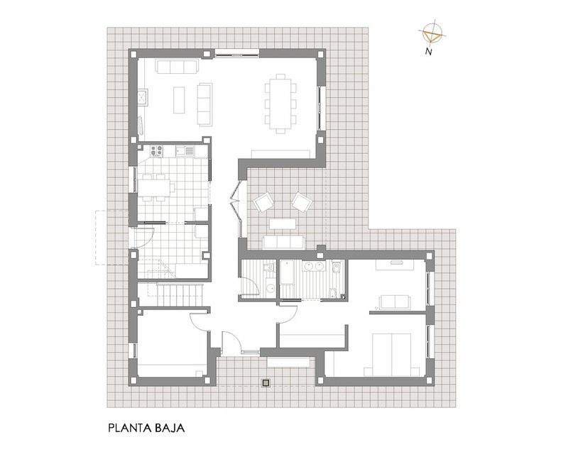 Vivienda y rehabilitacion de cuadra en Aguillo (Burgos) 2012 plano planta Arquitecto Vitoria Gasteiz