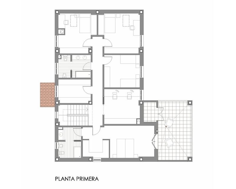 Vivienda y rehabilitacion de cuadra en Aguillo (Burgos) 2012 plano planta Arquitecto Vitoria Gasteiz